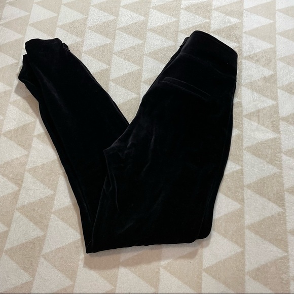 J crew Italian stretch black velvet leggings - Picture 2 of 6